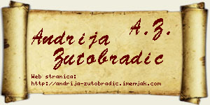Andrija Žutobradić vizit kartica